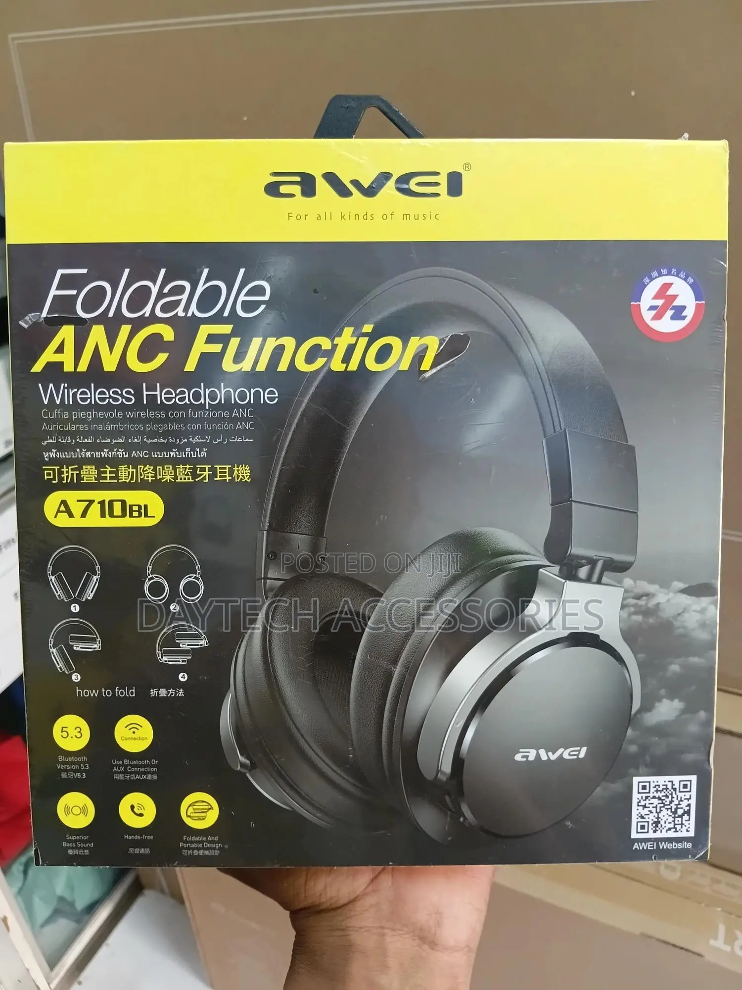 This Is a Awei A710bl Active Noise Cancelling Wireless Headphone.