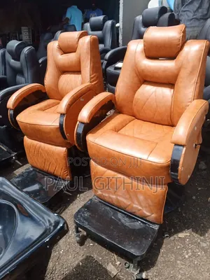 Brown Leather Barber Chairs