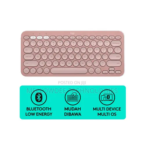 Logitech K380s Multi-Device Bluetooth Keyboard Tonal Rose