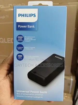 Philips 20,000 Mah Power Bank With Usb-C Input and Li-Polymer Battery