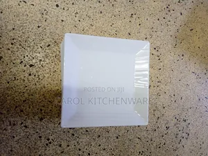 6 Pc White Square Melamine Dinner Plate
