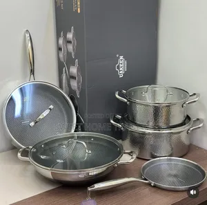Tripply Stainless Steel Cookware Set Hammered Design
