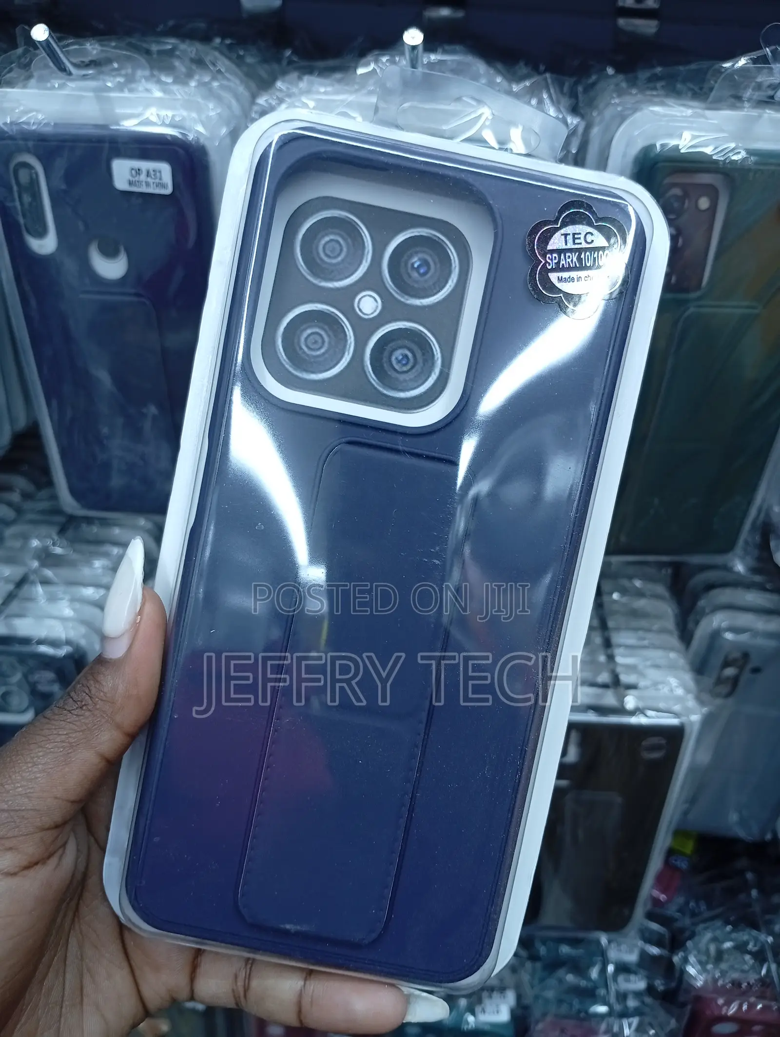 Tecno Spark 10 or 10c Multi-Functional Stand Case
