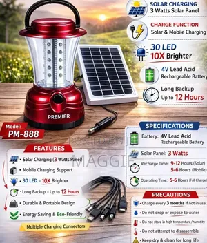 Available Solar Rechargeable Lantern