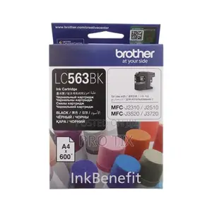 Brother Lc563bk Black Ink Cartridge Original 600 Pages