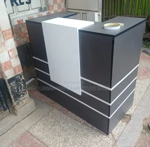 Grey White Reception Welcoming Desk