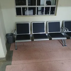 3 Seater Black Airport Chair