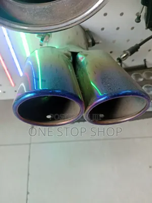 Stainless Steel Car Exhaust Muffler Tip With Roasted Blue Finish