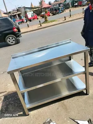 Working Table Top With Double Undersherves