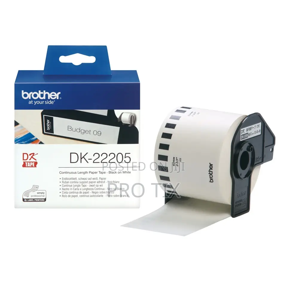 Brother Dk-22205 Continuous Paper Label Roll 62mm