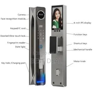 Smart Neon Lock Face Recognition, Card, Fingerprint and App Unlock