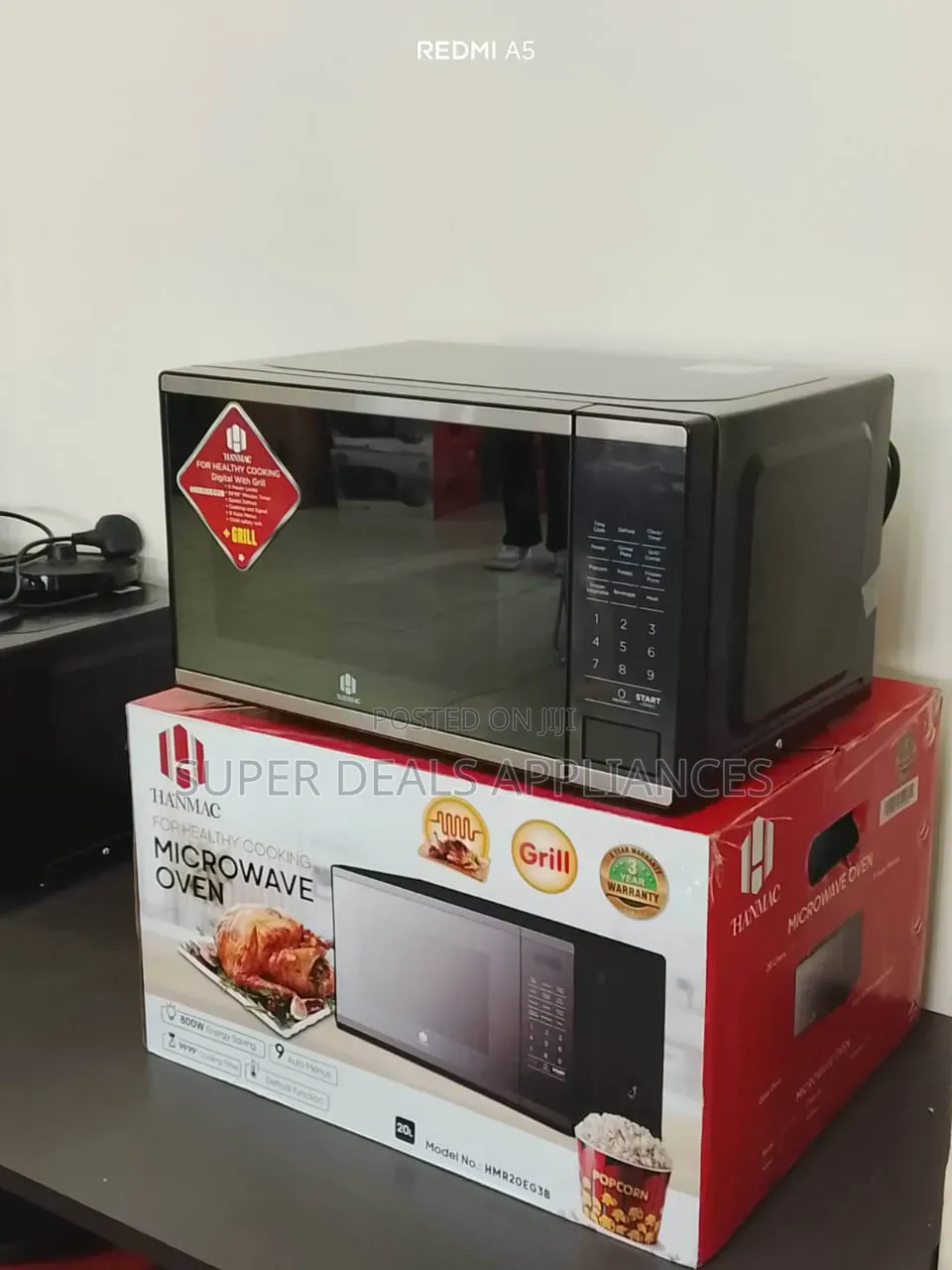 Silver Hanmac 20l Digital Plus Grill Microwave