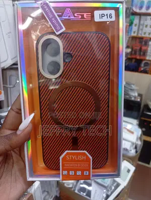 iPhone 16 Premium Carbon Back Cover With Soft Cloth Inside .