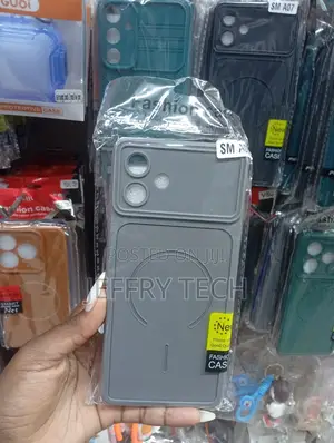 Samsung A07 Gray Silicone Phone Case With a Ring Design
