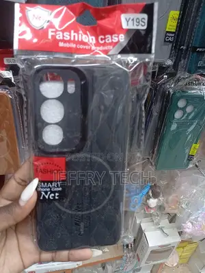 Black Dotted Soft Silicone Phone Case Designed for the Vivo Y19s