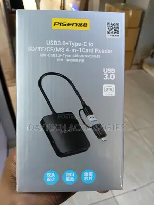 Pisen Usb 3.0 4-in-1 Card Reader for Sd Micro Sd/Cf/Tf/Ms + Type C