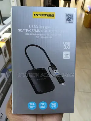 Pisen Usb 3.0 4-in-1 Card Reader for Sd Micro Sd/Cf/Tf/Ms + Type C