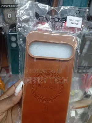Brown Faux Leather Phone Case for a Google Pixel 9 Pro Xl Magsafe Case