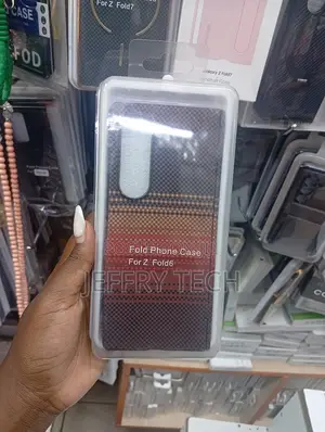 Carbon Fiber Pattern Case for a Samsung Galaxy Z Fold 6 Smartphone.