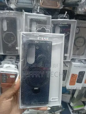 Protective Case With a Magnetic Ring for a Samsung Galaxy Z Fold 5.