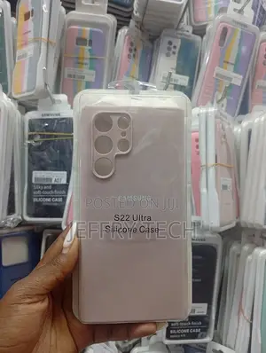 Pink Samsung Galaxy S22 Ultra Silicone Case With a Silky, Soft-Touch