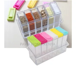 6pcs Transparent Spice Seasoning Jar