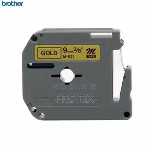 Brother M-821 9mm Gold Label Tape Black Print