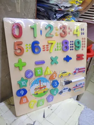 Wooden Numbers/ Shapes Educational Puzzle Board