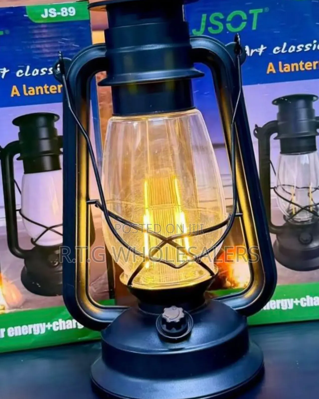 Rechargeable Solar Energy Lamp Lantern With Bright Led Light