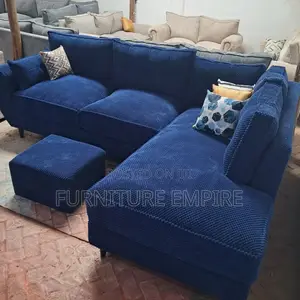 Dark Blue L Seat With Foot Rest
