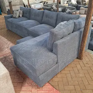 Spacious Grey L Shaped Seat With Foot Rest