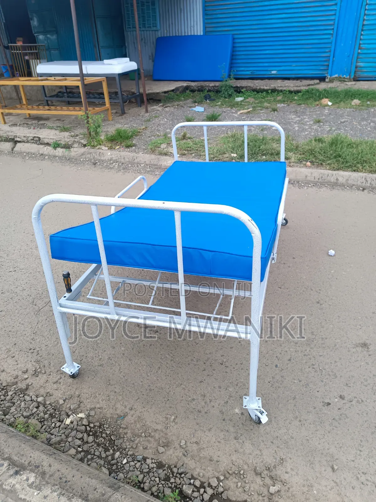 Hospital Bed Powder Coated White Frame