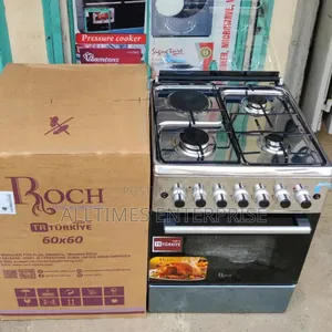 *Roch Standing Cooker (Turkey Premium ) 60x60 3g+1e *Silver*