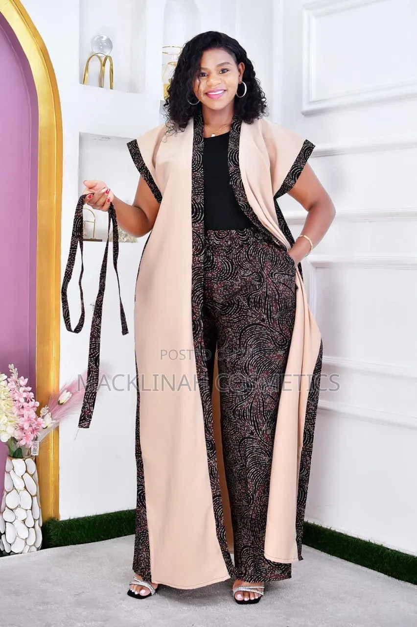 Ankara 2-Piece Set - Kimono + Pants - Kitenge 2-Piece