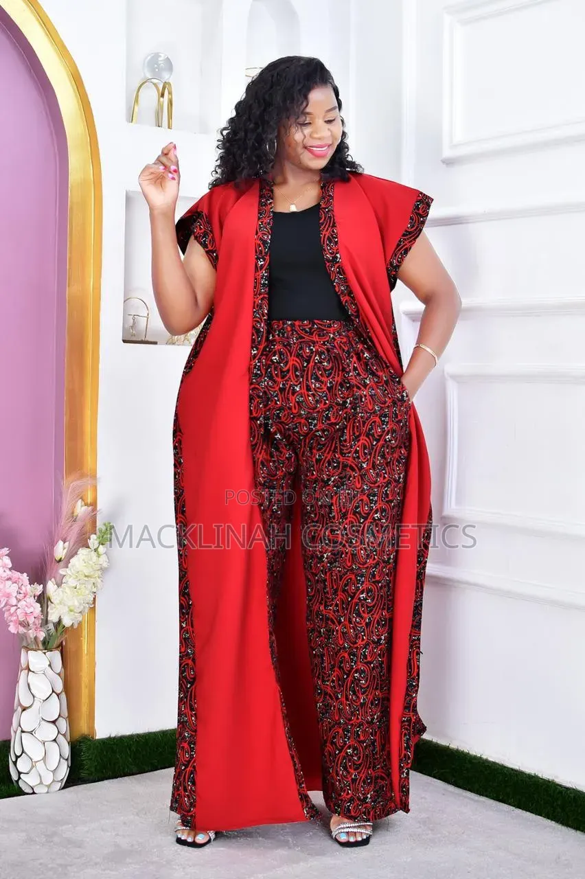 Ankara 2-Piece Set - Kimono + Pants - Kitenge 2-Piece
