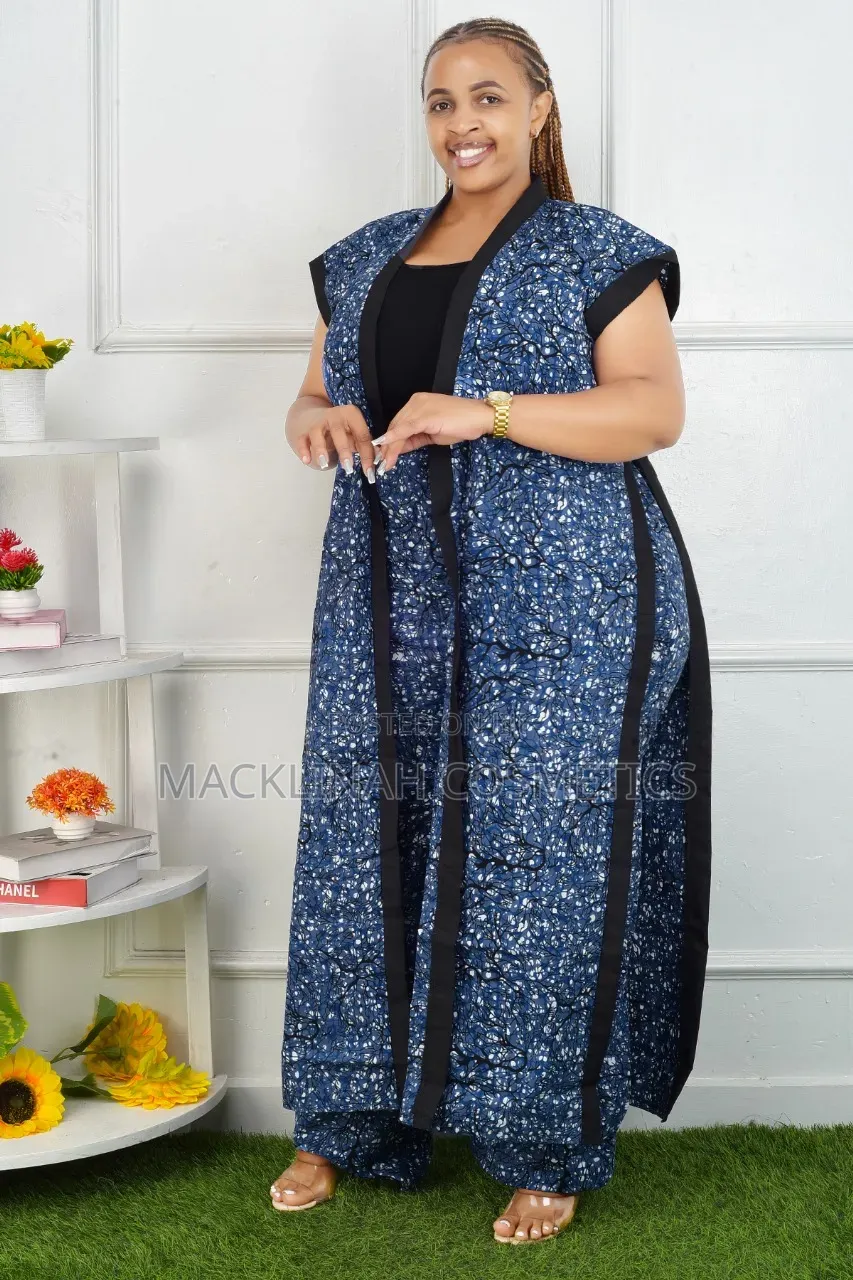 Ankara 2-Piece Set - Kimono + Pants - Kitenge 2-Piece
