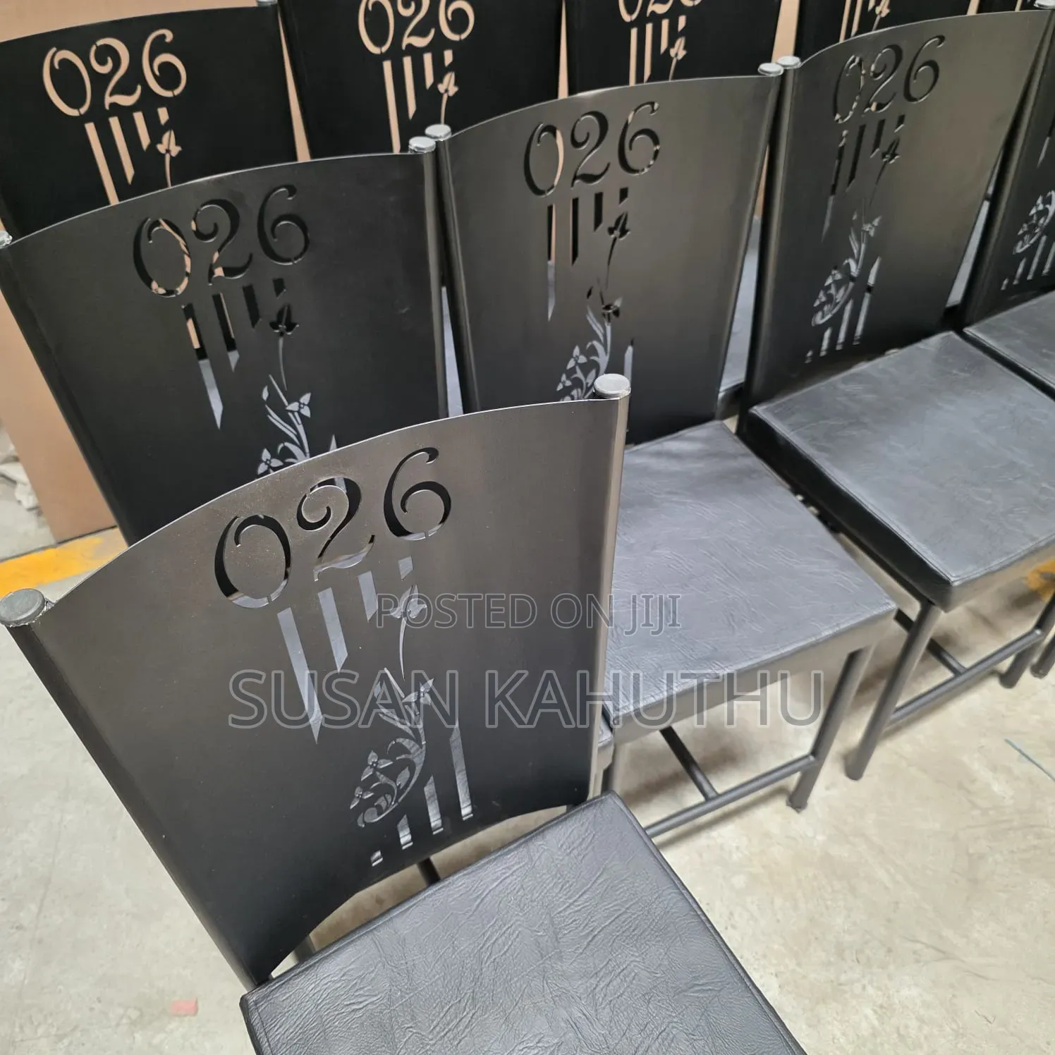 Well-Formed Black Restaurant Seats