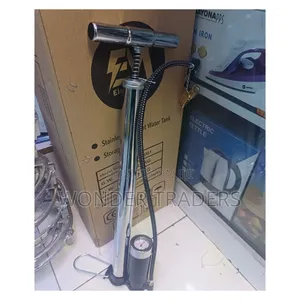 Footpump With Gauge Stainless Steel