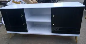 Wooden Modern Minimalist Design Tv Stand - Black/ White