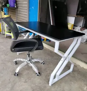 Best Office Metallic Table With Mesh Chair