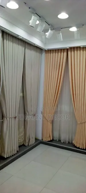 Beige and Burnt Orange Classy Window Curtains
