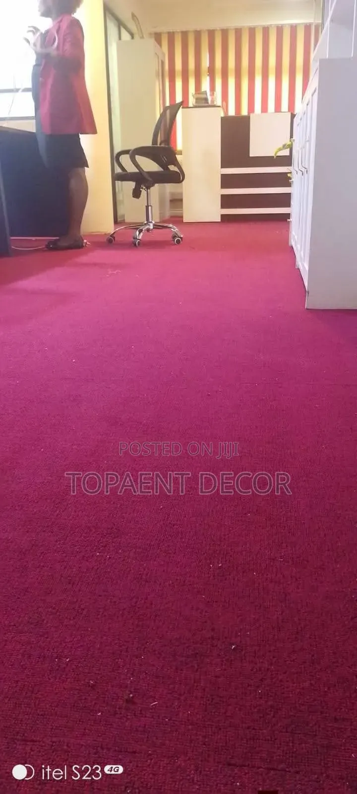 Delta Maroon Office Full Coverage Wall to Wall Carpets