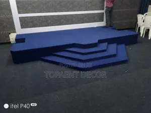 Blue Church Pulpit Solution With 4mm Delta Wall to Wall Carpets