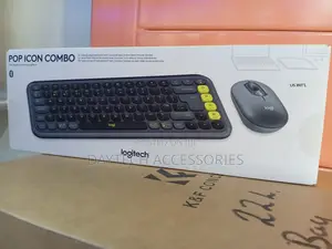 Logitech Pop Icon Combo Keyboard and Mouse Set - Black