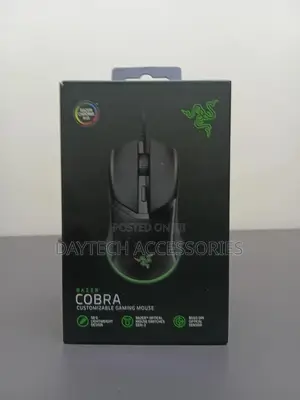Razer) Cobra Wired Gaming Mouse With Chroma RGB Lighting.