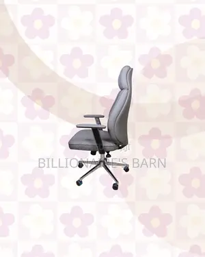 Best-Selling Grey Executive Leather Office Chair Chrome Base Ready