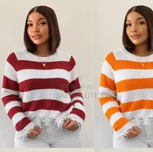 Cute Striped Sweater Tops