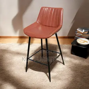 Barstools; Industrial Leather Hicke Barstool