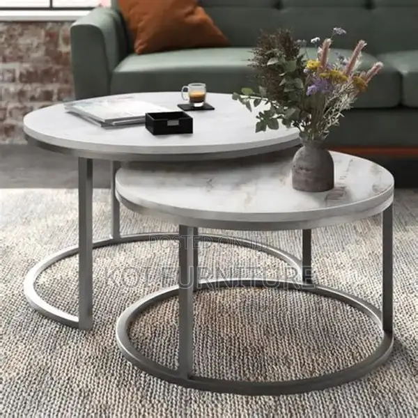 Coffee Table; Round Talemoh Coffee Table Set