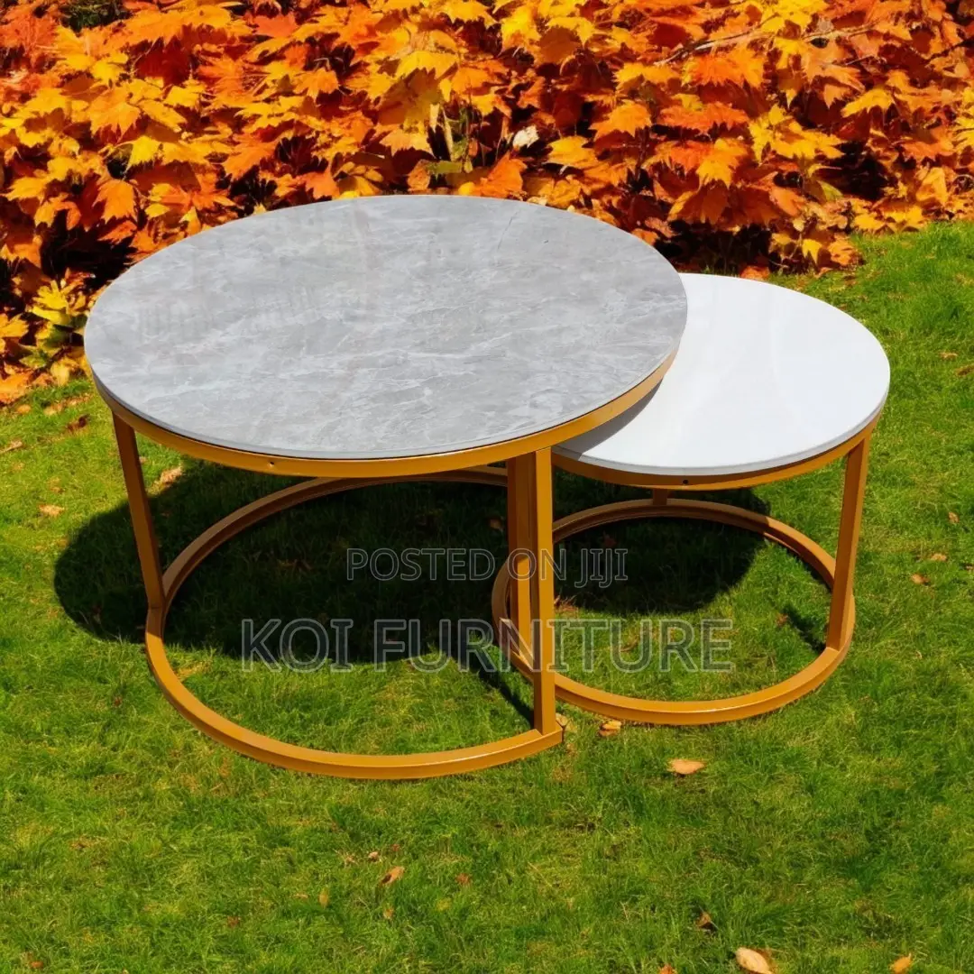 Coffee Table; Round Talemoh Coffee Table Set